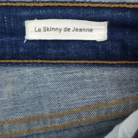 FRAME Le Skinny de Jeanne Jeans Size 28 York Wash Tulip Hem - Picture 5 of 16